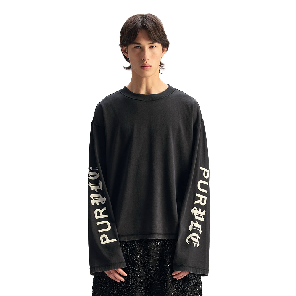 PURPLE Maglia Long Sleeve Half and Half Wide