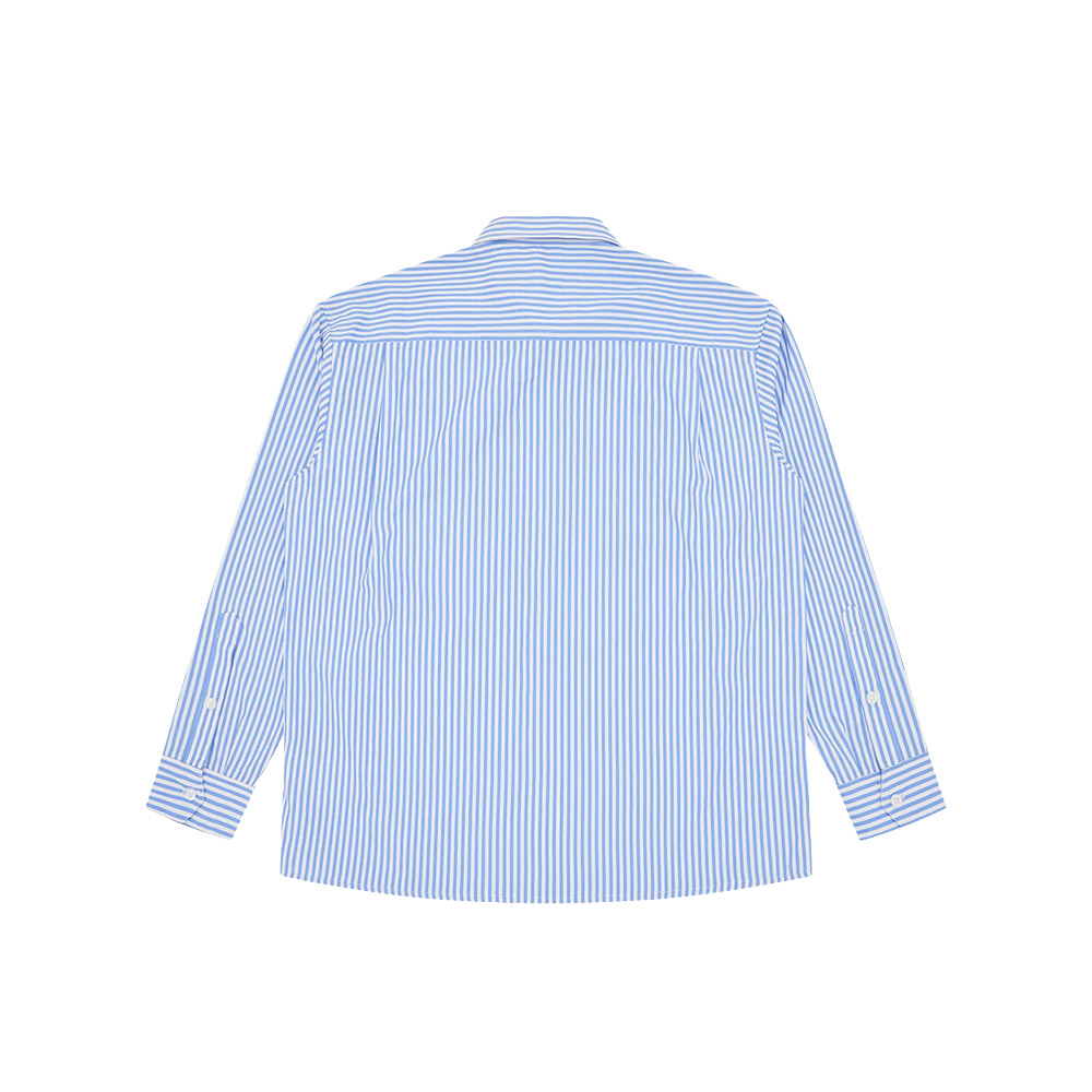 BILLIONAIRE BOYS CLUB Camicia Shirt Striped Rhinestone Arch Logo 