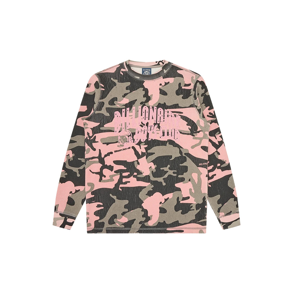 BILLIONAIRE BOYS CLUB Maglia LS Tee Waffle Stencil Arch Logo 