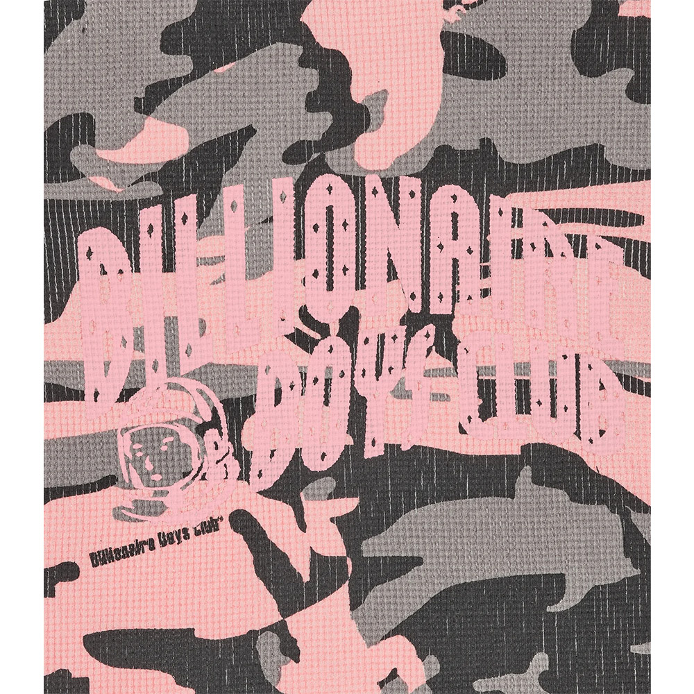 BILLIONAIRE BOYS CLUB Maglia LS Tee Waffle Stencil Arch Logo 