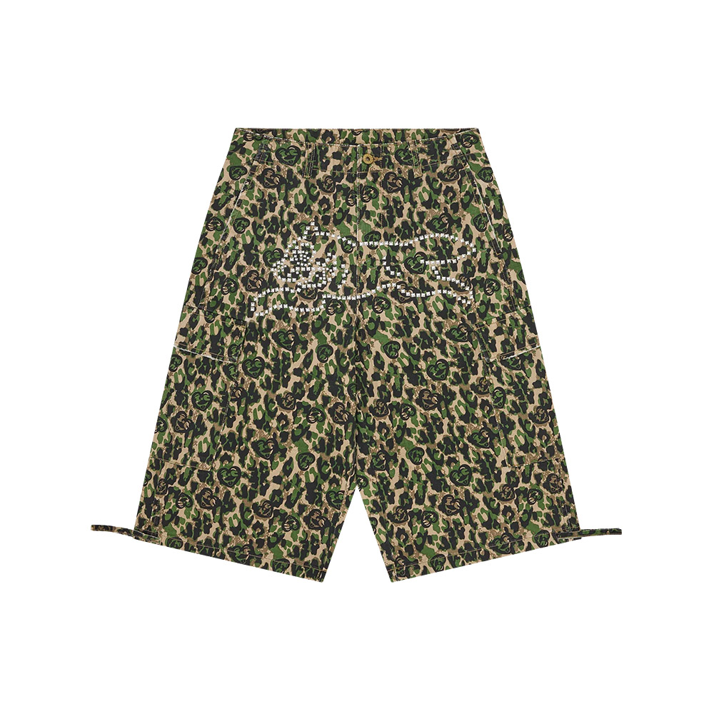 ICECREAM Pantaloncini Cargo Shorts Studded Running Dog 