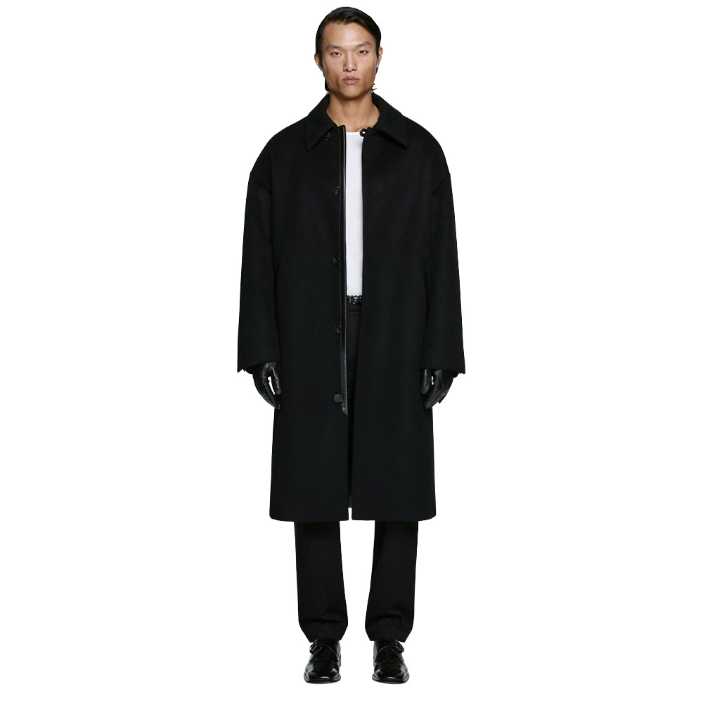 ENTIRE STUDIOS Cappotto Coat Arcform Black Wool 