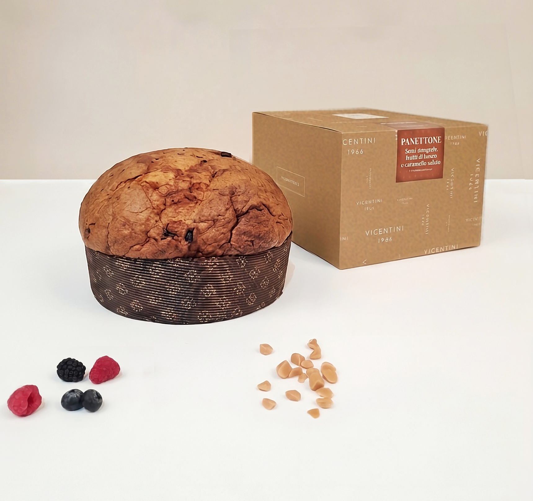 Panettone frutti di bosco e caramello salato 750 g