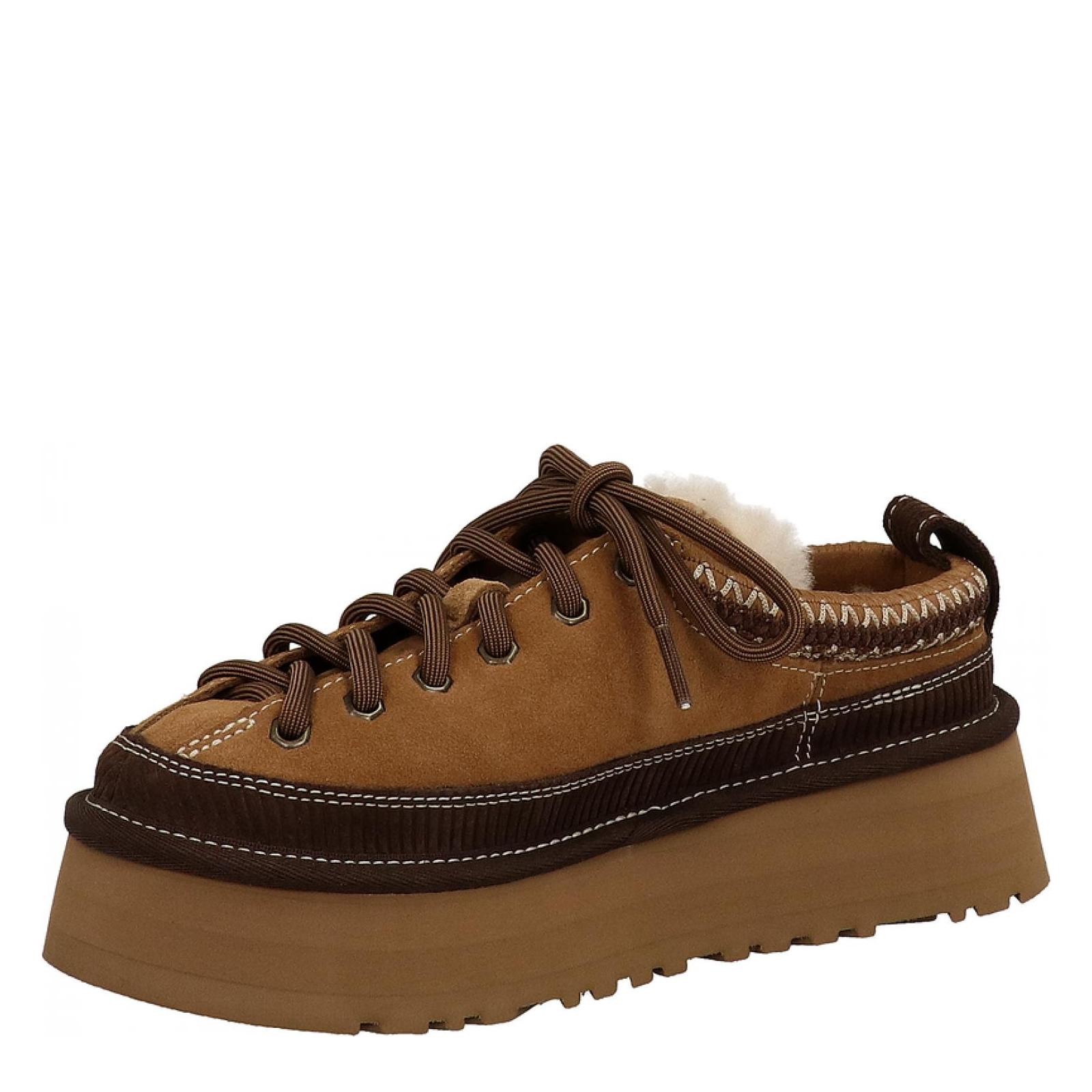 W HERITAGE LACE-UP SLIPPER chestnut
