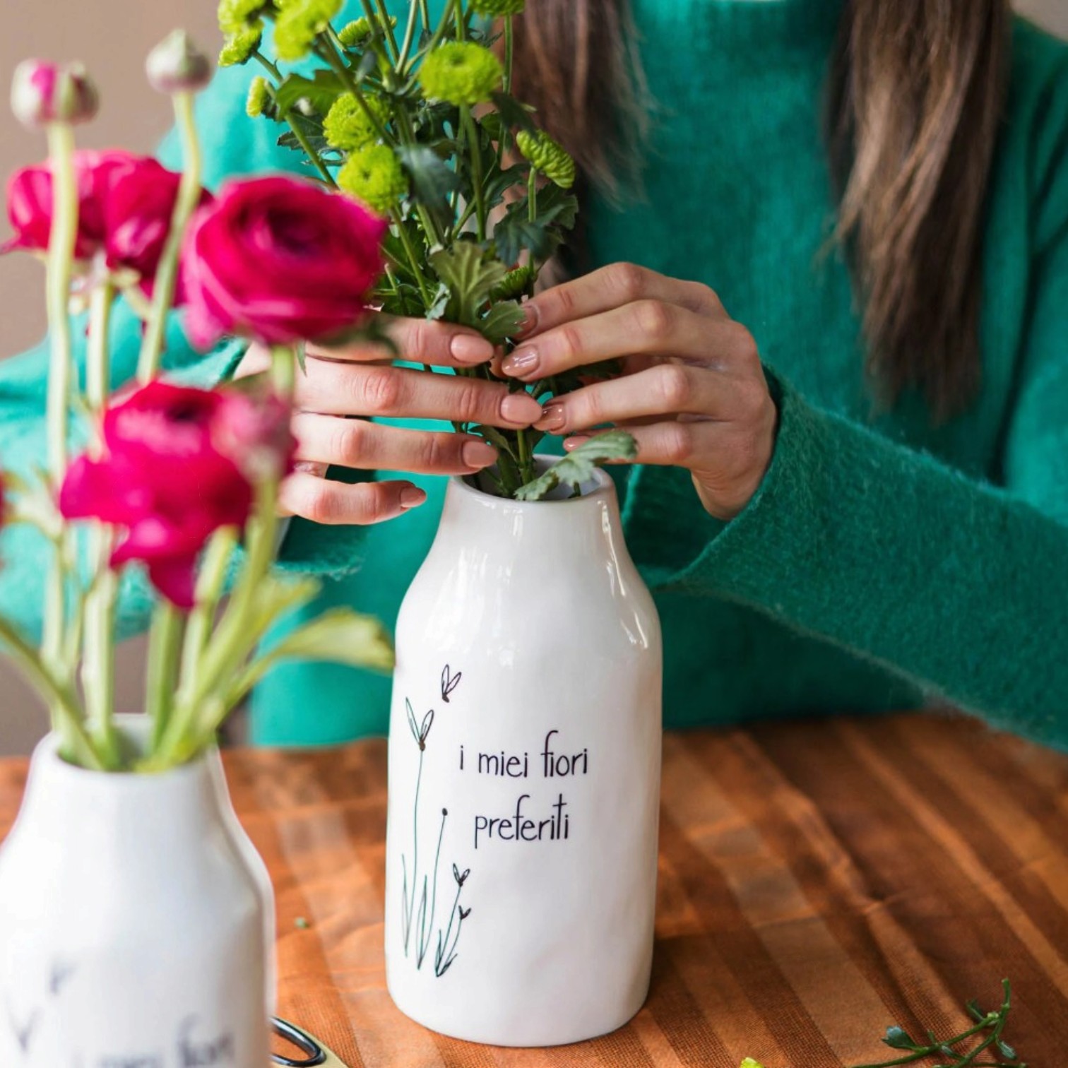 Vaso Portafiori  I miei fiori preferiti d. 10 x h. 21