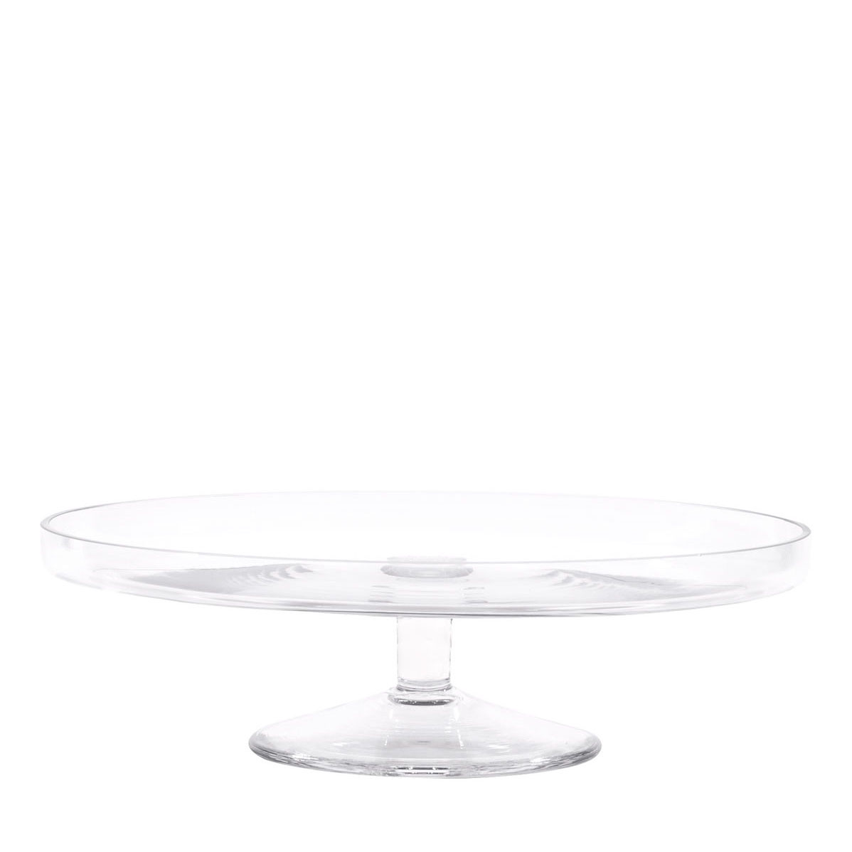 Alzata per dolci e torte in vetro d. 30cm h. 8 cm