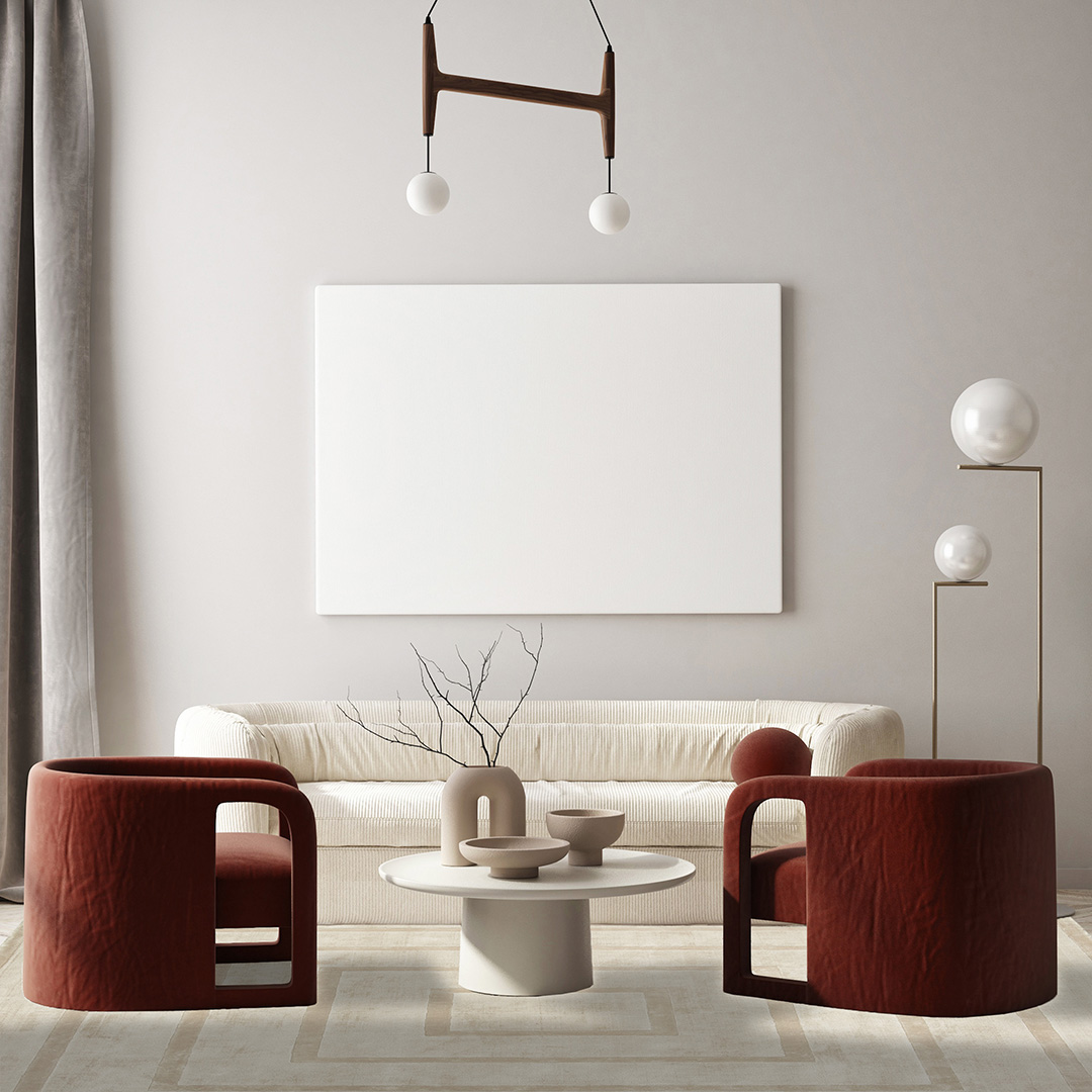 Tappeto DOMINUS DAINO: Eleganza Geometrica e Comfort per il Tuo Salotto