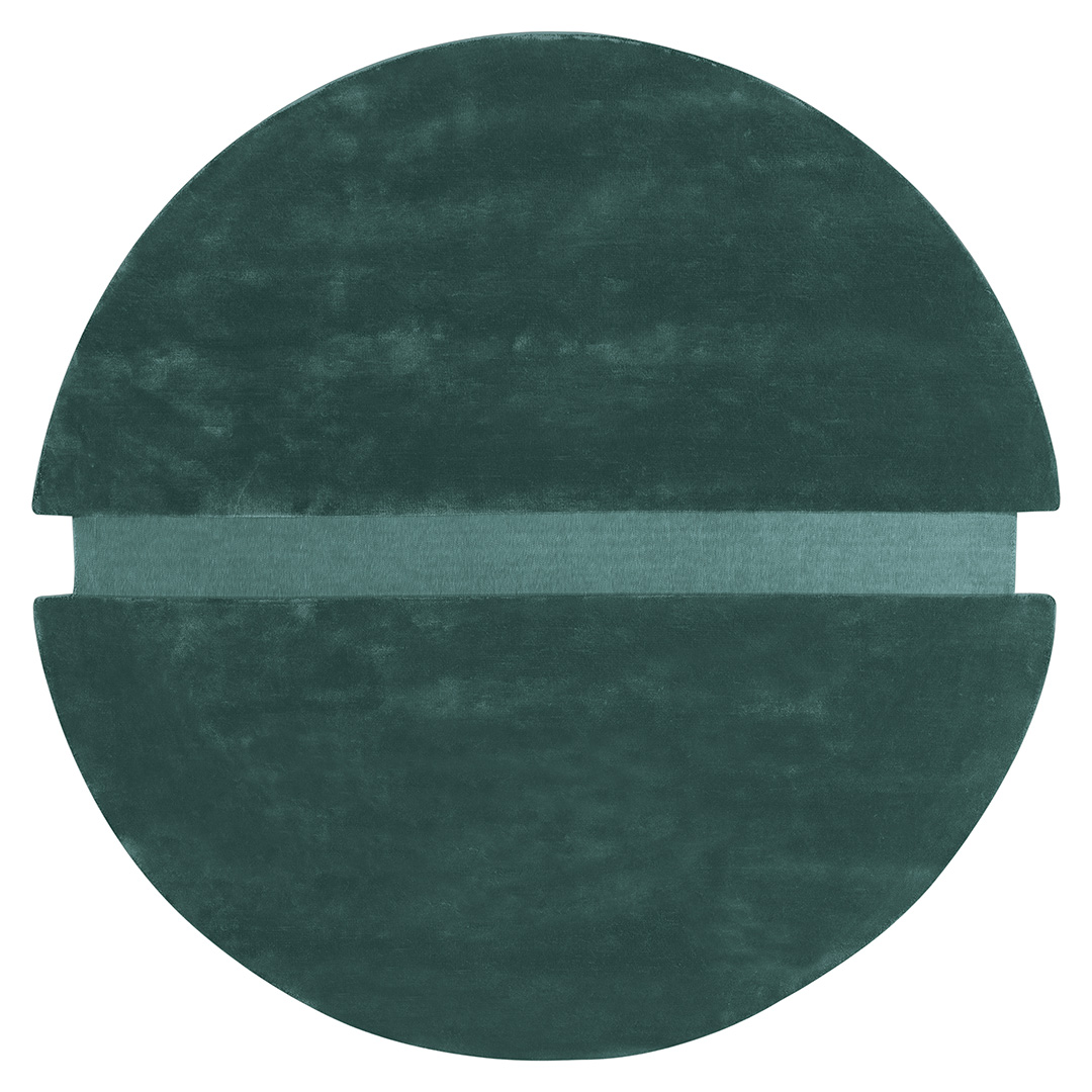 Tappeto POP ZERO GREEN – Geometria essenziale e tonalità sofisticate