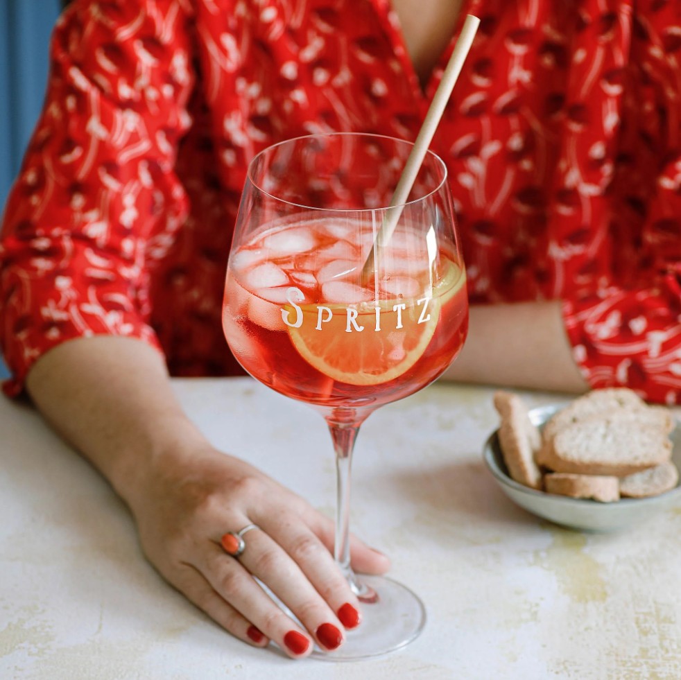 Set 2 calici cocktail decoro Spritz