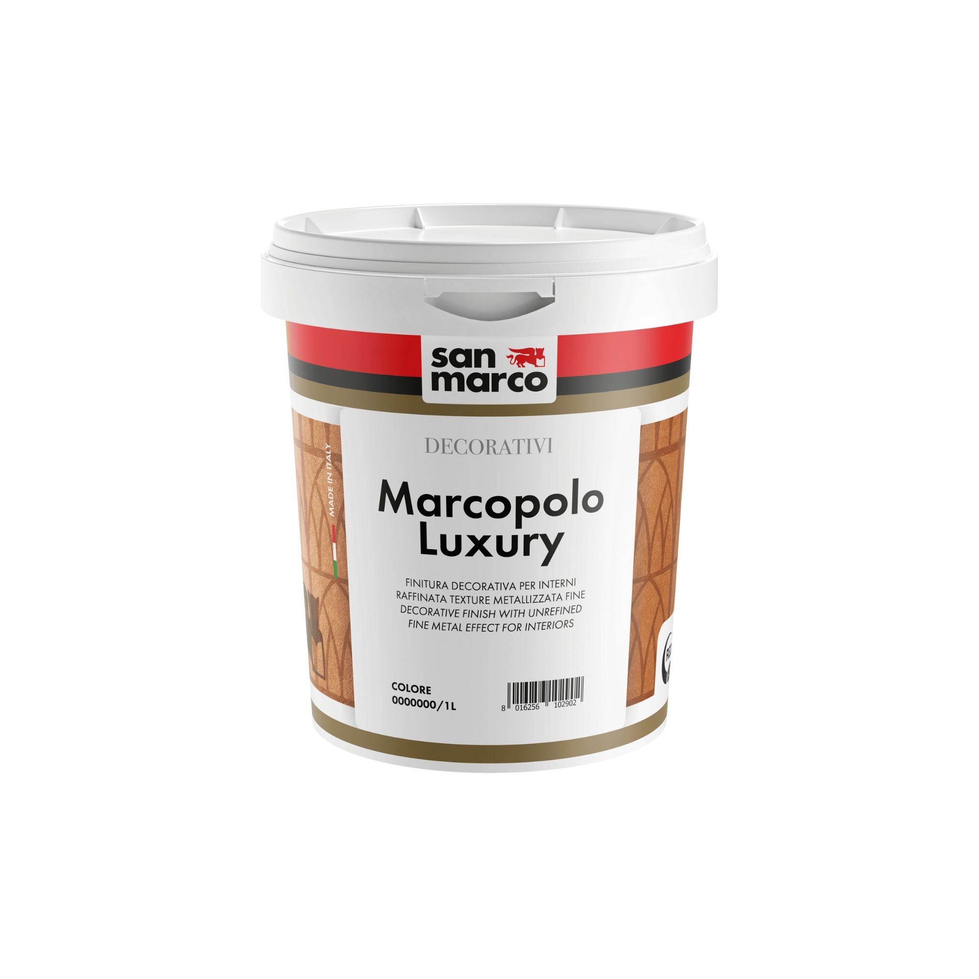 MARCOPOLO LUXURY Pittura decorativa per interni ad effetto metallizzato fine; si stende a pennello. | San Marco