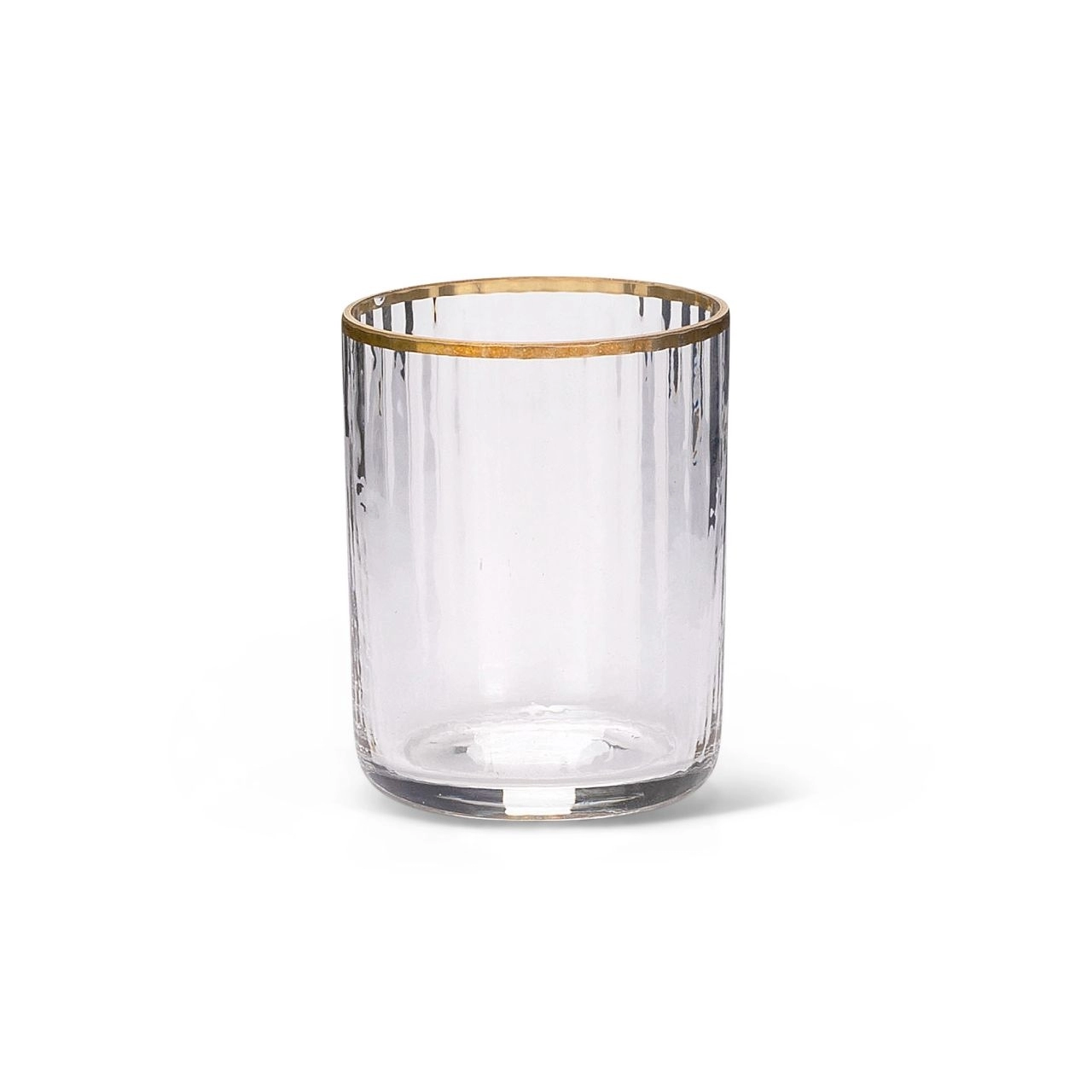 Bicchierino da Liquore in vetro Soffiato con Filo Oro stile Millerighe