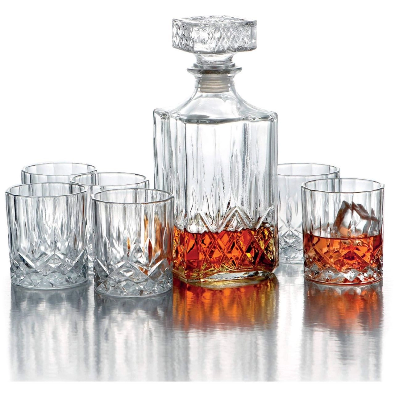 RCR DA VINCI SET 6 BICCHIERI WHISKY 33 CL IN CRISTALLO - ONDA