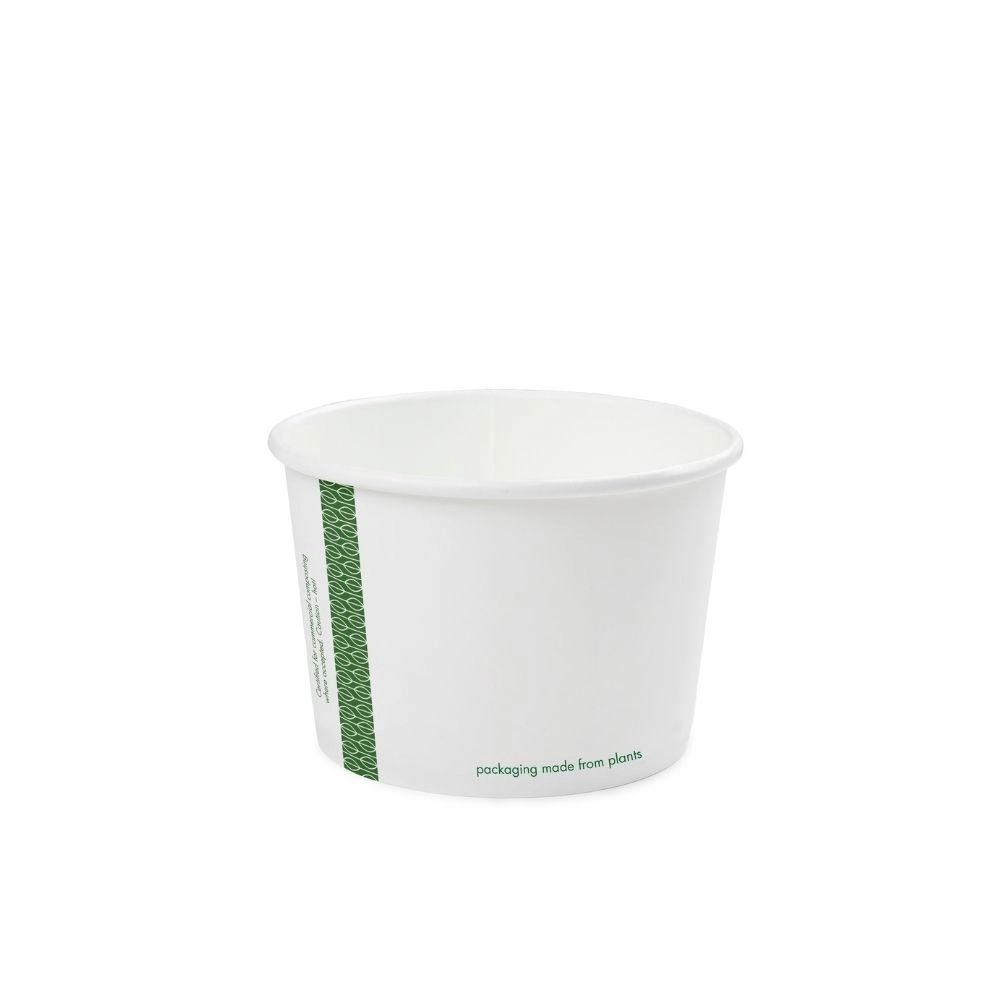Ciotole asporto zuppe in cartoncino - 500ml serie green stripe - D115 - Main view