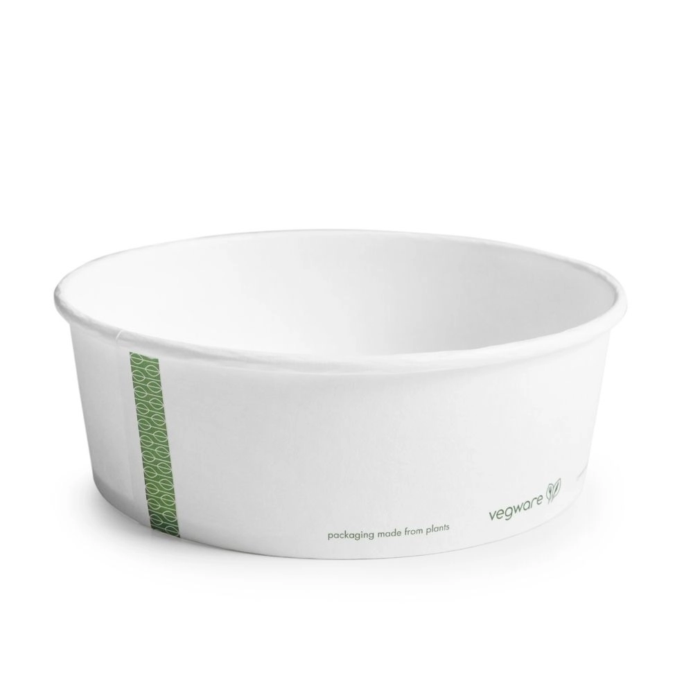 Ciotole Bon Appetit in cartoncino bio bianche - 1000ml (raso 1200ml) - D185 - Main view