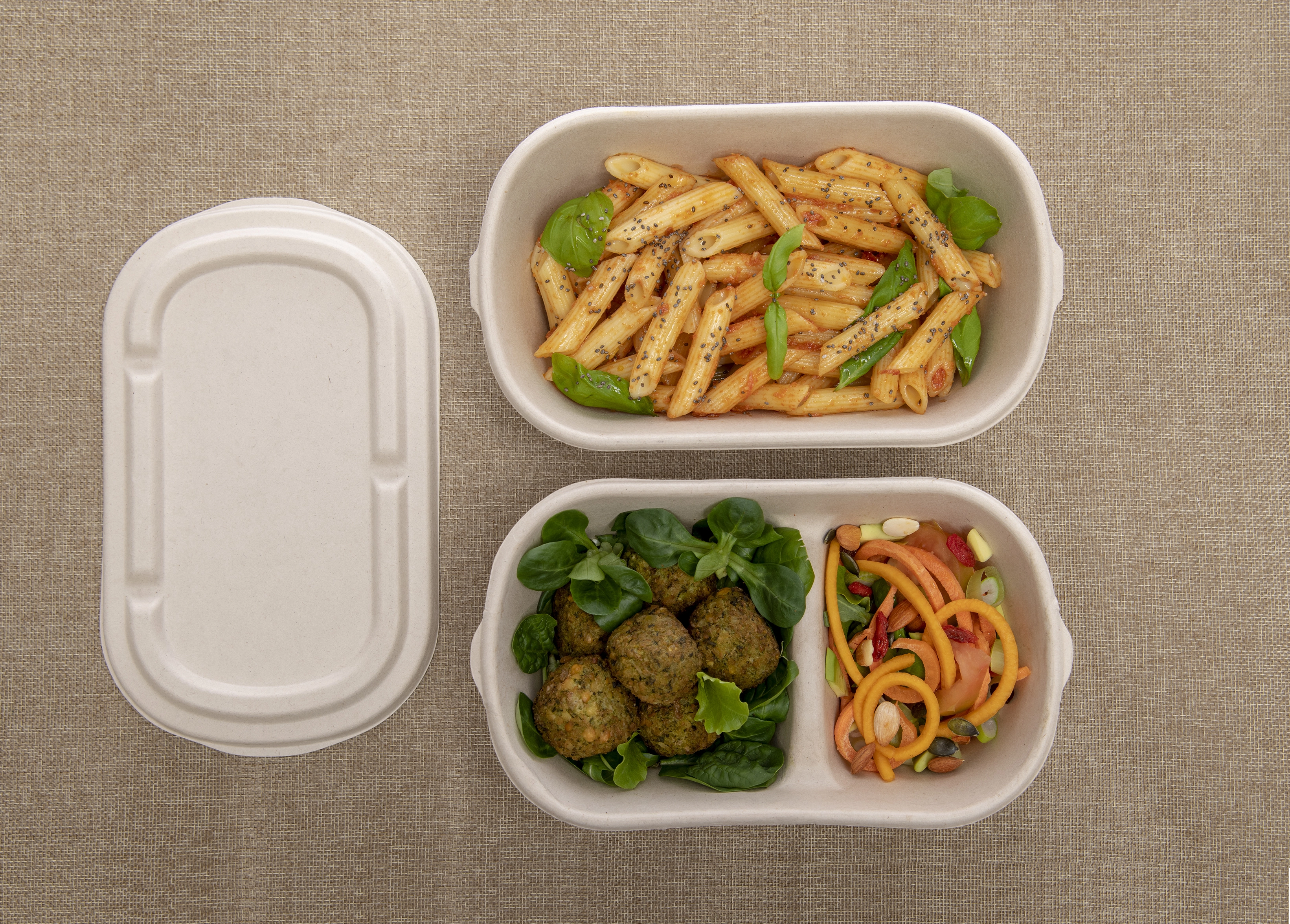 Combo vaschetta Brown 750ml ovale + coperchio - NO PFAS - View5