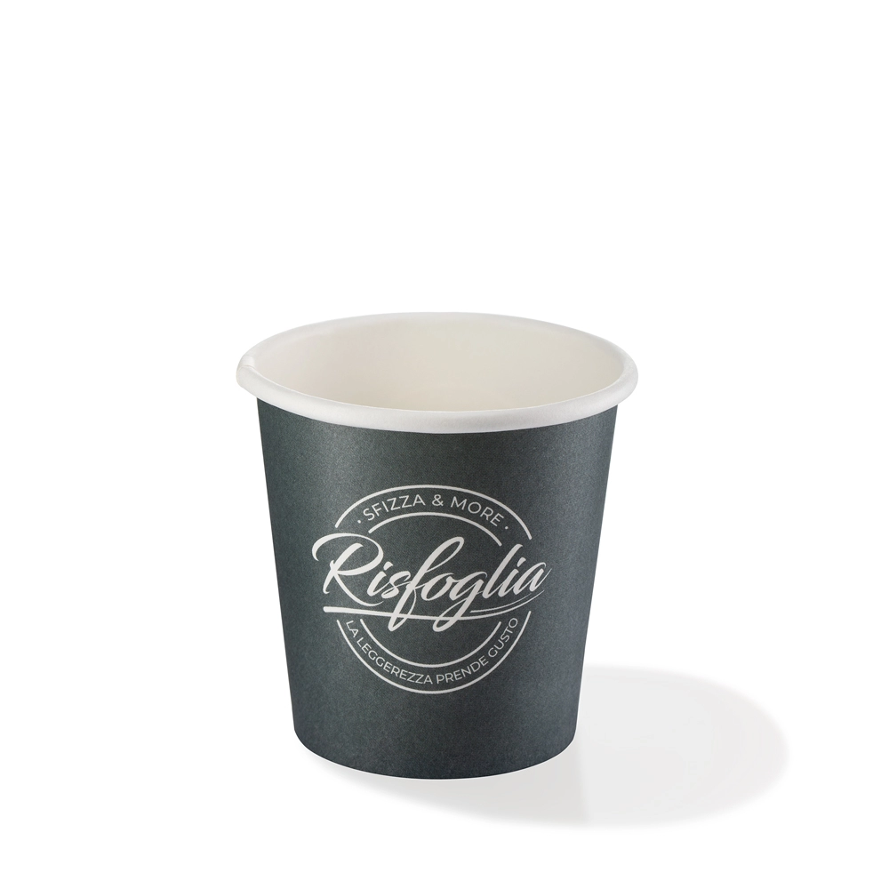 Bicchieri personalizzati biodegradabili cartoncino 120ml caffè - D62 - View1