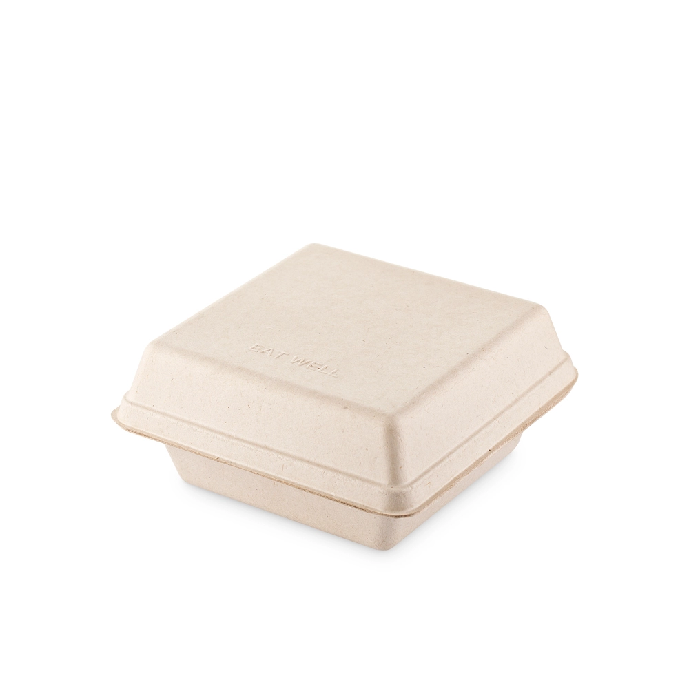 Box a conchiglia Brown quadrato medio - 16x16x8 cm - View1