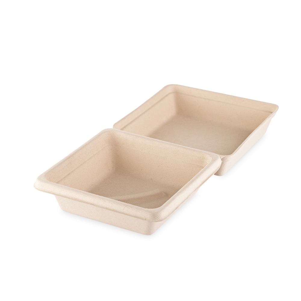 Box a conchiglia Brown quadrato medio - 16x16x8 cm - NO PFAS - View2