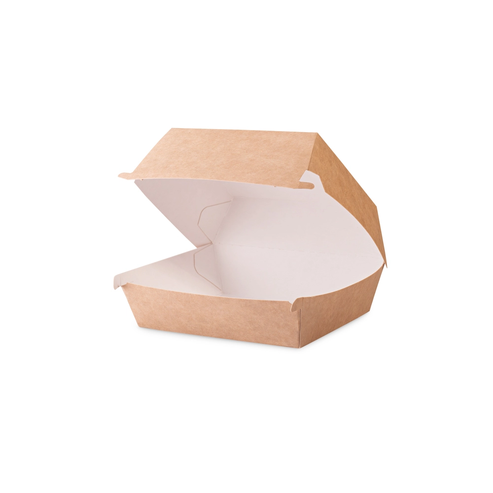 Contenitore panino medio in cartoncino bio 11,5x10,5x8 cm avana - Main view