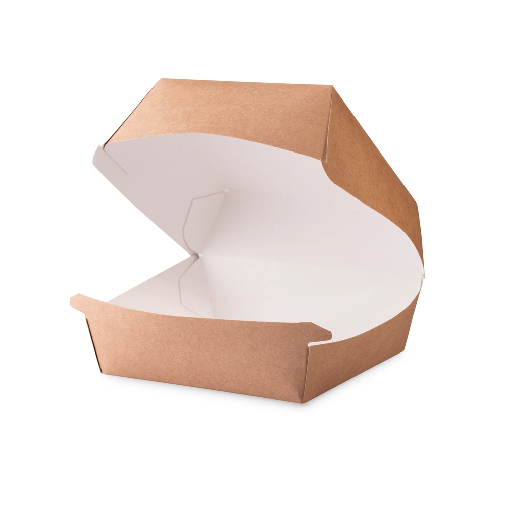 Contenitore panino grande in cartoncino bio 15x15x10 cm avana - FINE SERIE - Main view