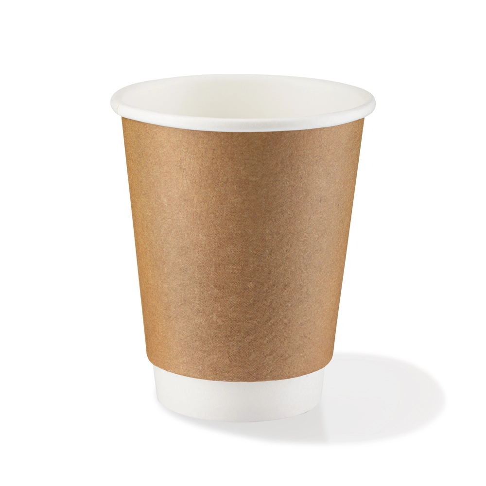 Bicchieri biodegradabili cartoncino 240ml Avana- DOPPIO STRATO- D80 - View1