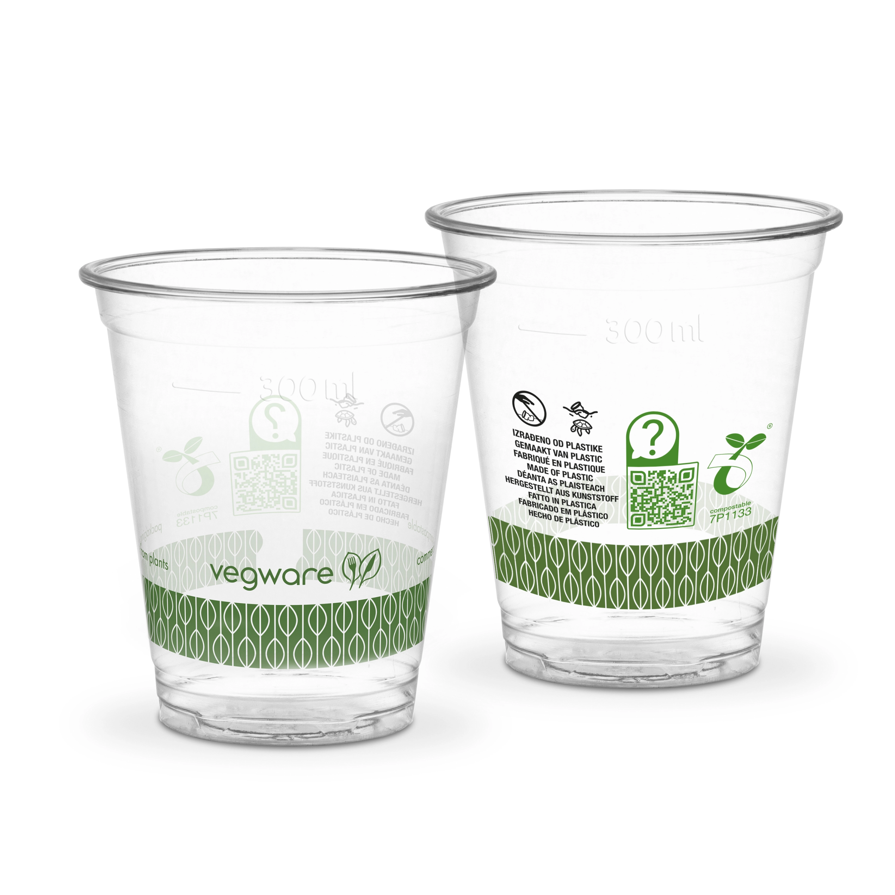 Bicchieri PLA trasparente Premium per Smoothies 360ml/12oz - D96  - Main view