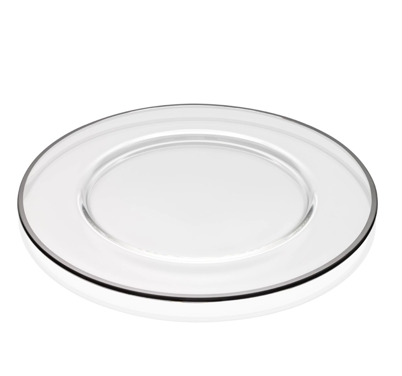 Sottopiatto In Vetro Trasparente Con Bordo Oro Zecchino 32 Cm – Varotto & Co