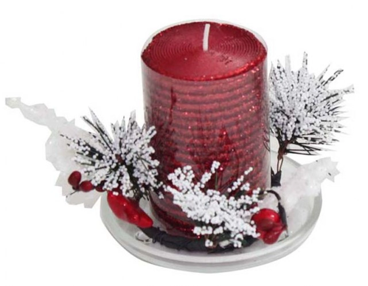 Candele a stelo candele rosse decorazione candela Natale  Ø21/170mm 6pz-92807-1027