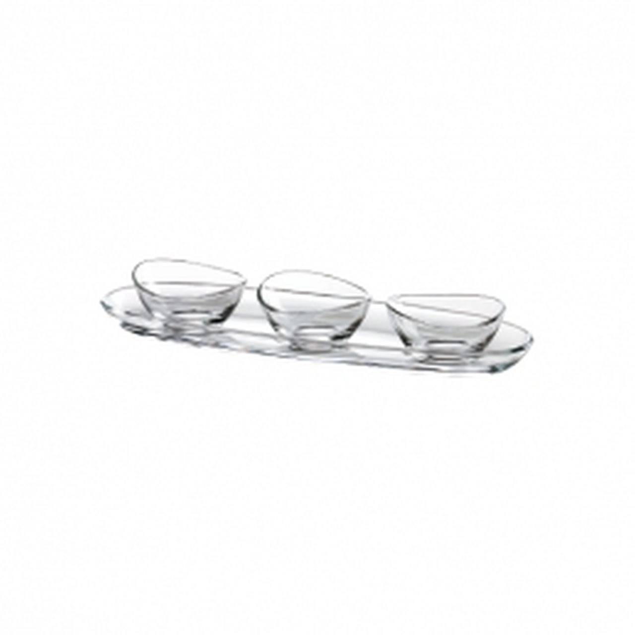 Set Aperitivo Rose & Tulipani, 1 Piatto E 3 Coppette In Ceramica Grigio Perla Con Bordo Dorato, Diametro 27 Cm - Lavabile In Lavastoviglie E Microonde