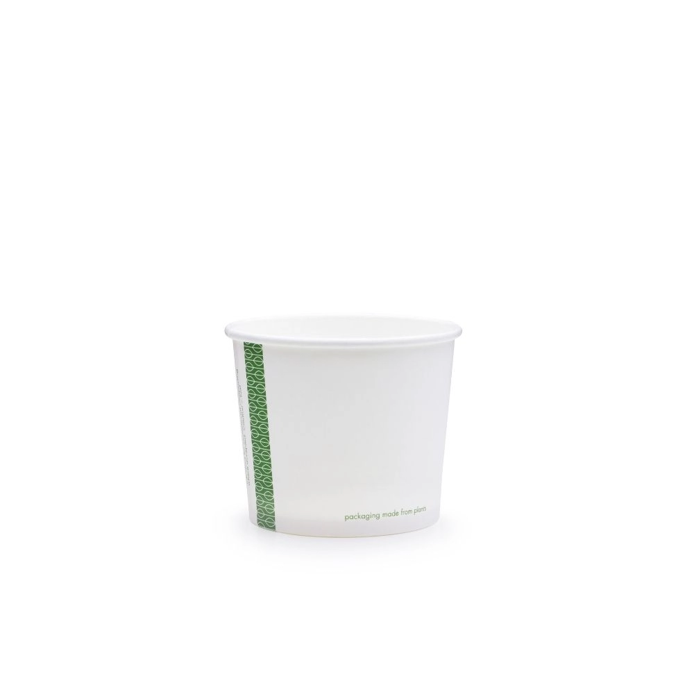 Ciotole asporto in cartoncino - 300ml/10oz serie green stripe - D90 - Main view