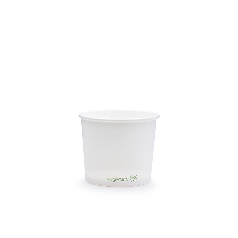 Ciotole asporto in cartoncino - 300ml/10oz serie green stripe - D90 - View1