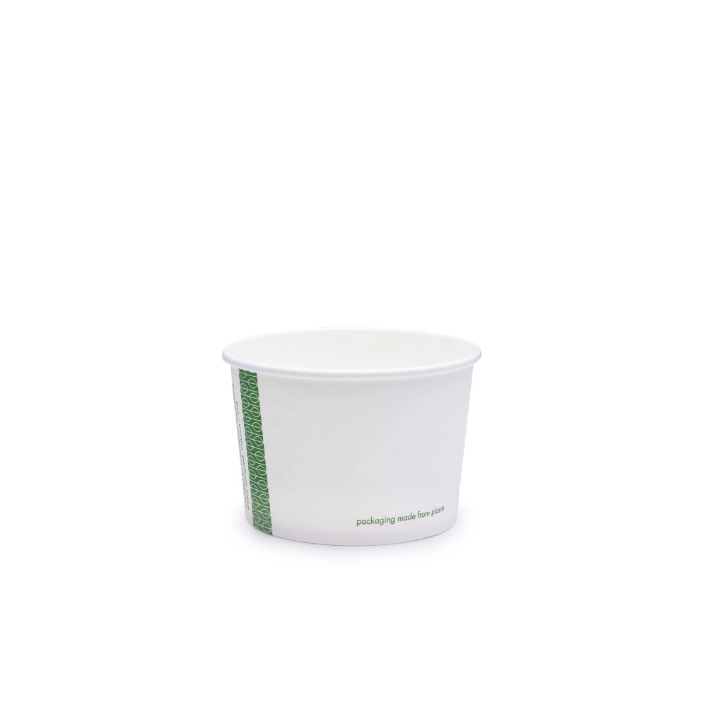 Ciotole asporto in cartoncino - 230ml/8oz serie green stripe D90 - Main view