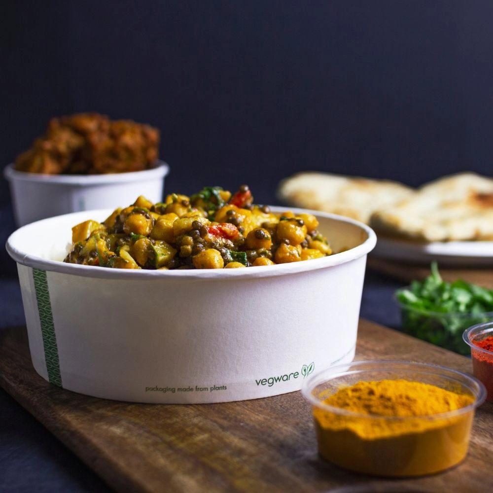 Ciotole Bon Appetit in cartoncino bio bianche - 1000ml (raso 1200ml) - D185 - View1