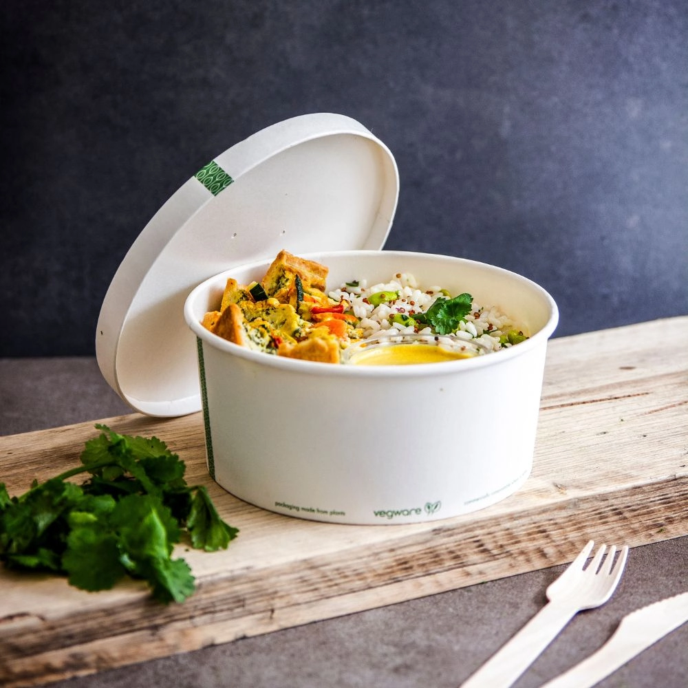 Ciotole Bon Appetit in cartoncino bio bianche - 1400ml (raso 1600ml) - D185 - View1