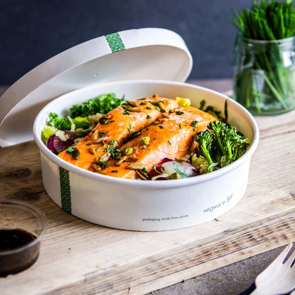 Ciotole Bon Appetit in cartoncino bio bianche - 750ml (raso 850ml) - D185 - View1