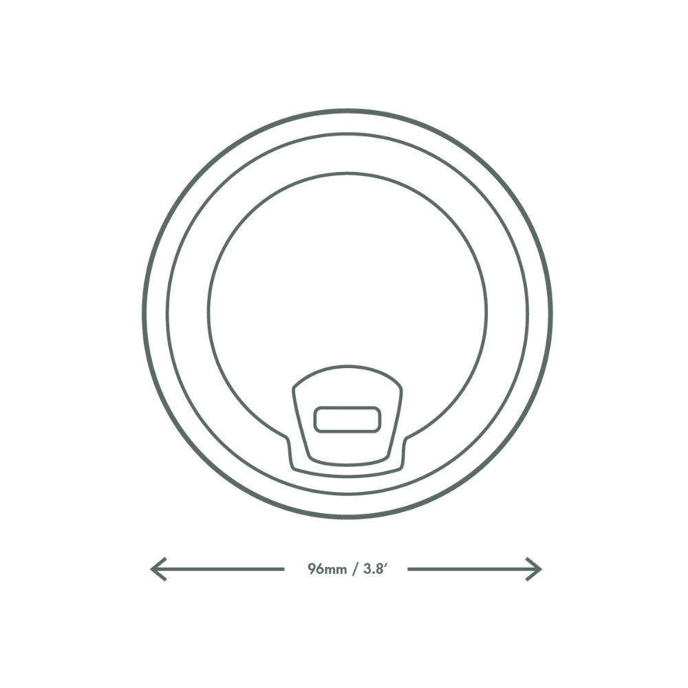 Coperchi piani in PLA con foro con apertura a scatto - D96 - View2