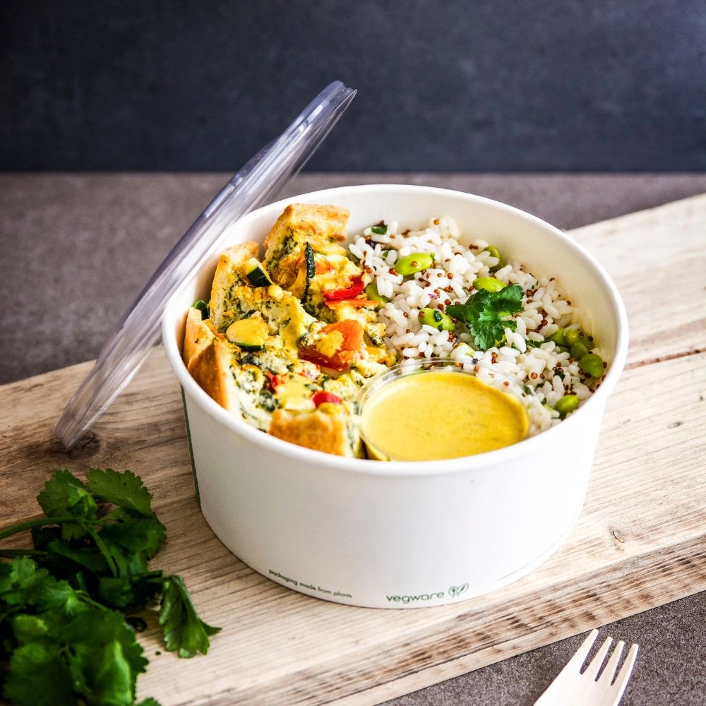 Coperchi BIO in PLA trasparente per ciotole Bon Appetit e Waves D185 - View1