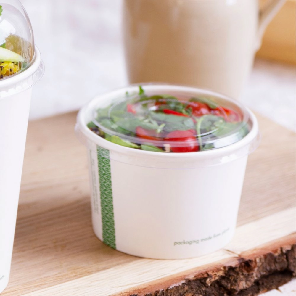 Coperchi trasparenti piatti per ciotole in cartoncino 350-500ml - View1