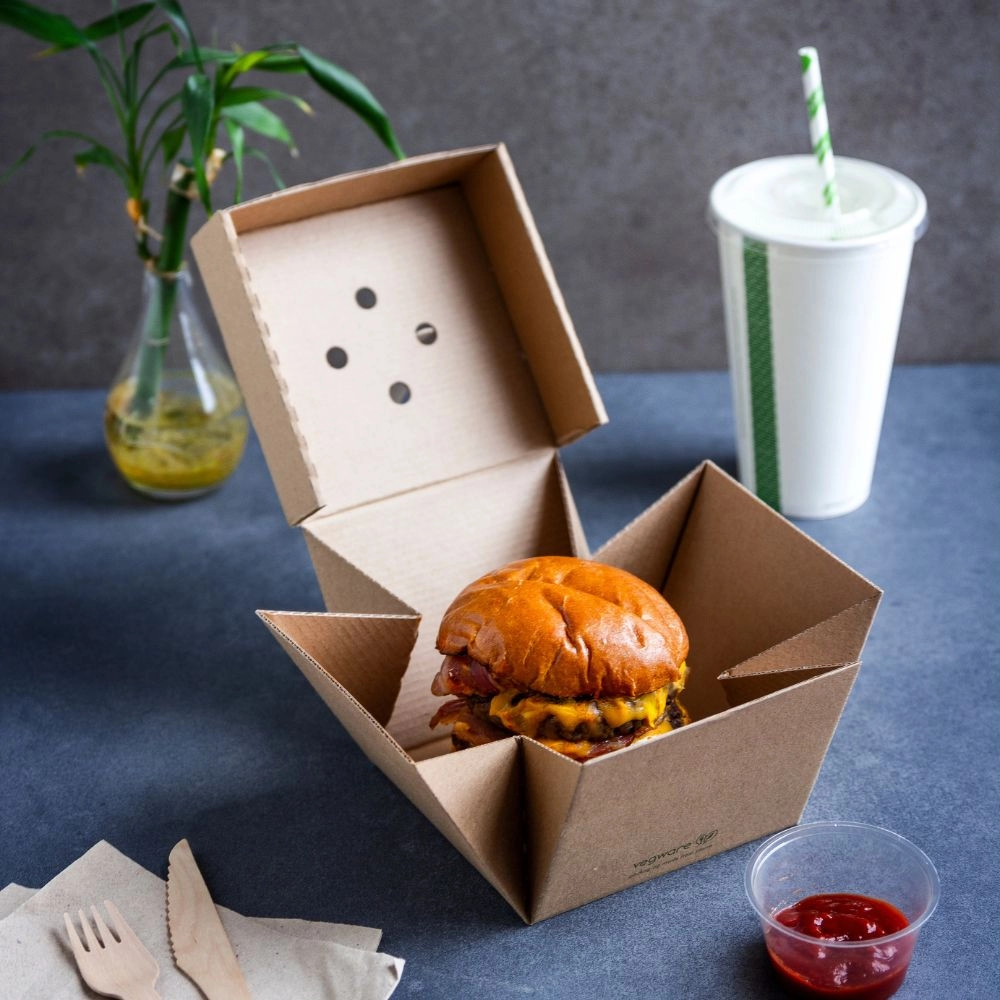 Premium Burger Box quadrato 12x12x10,5H - componibile - View2