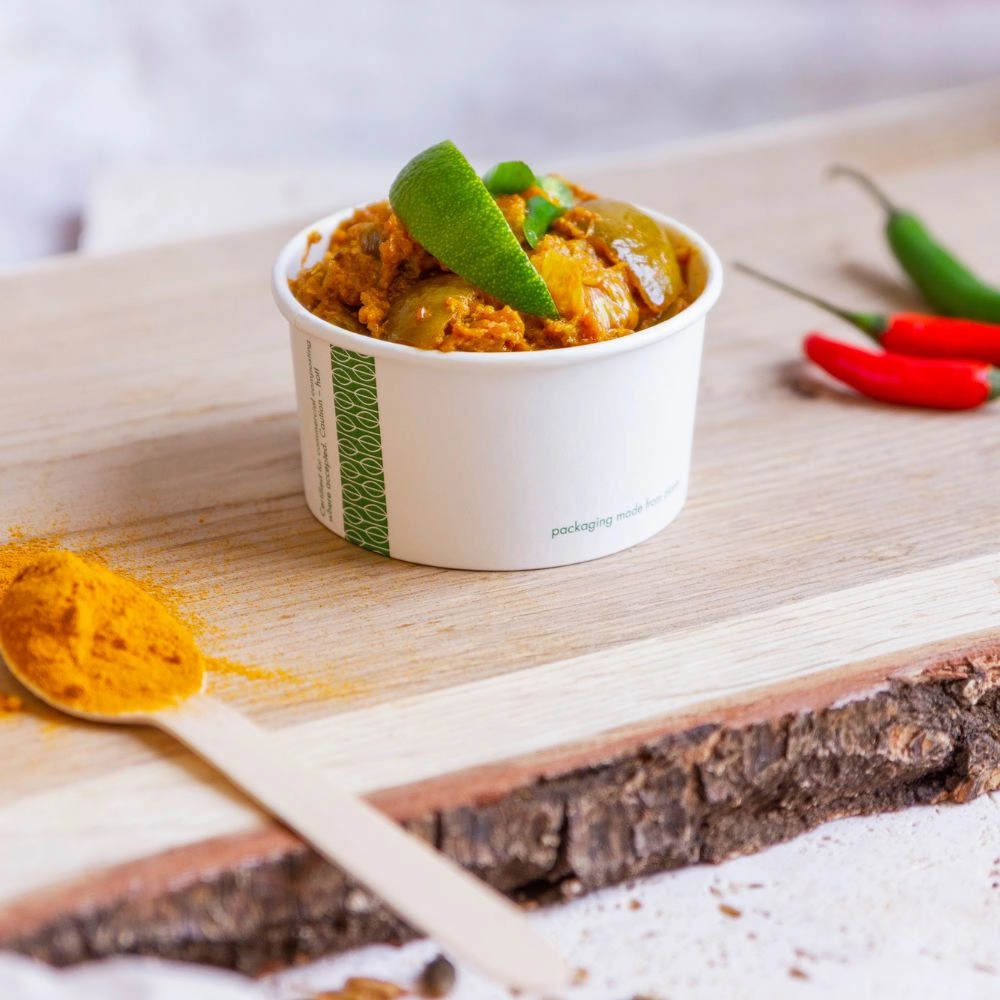 Ciotole asporto in cartoncino - 170ml/6oz serie green stripe D90 - View3