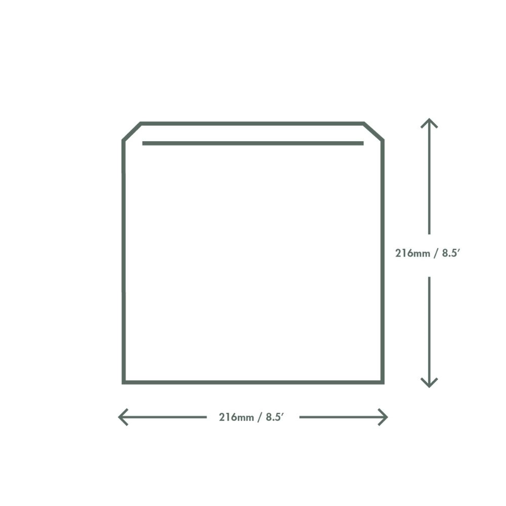 Sacchetti in carta kraft senza soffietto - 21x21cm - View1