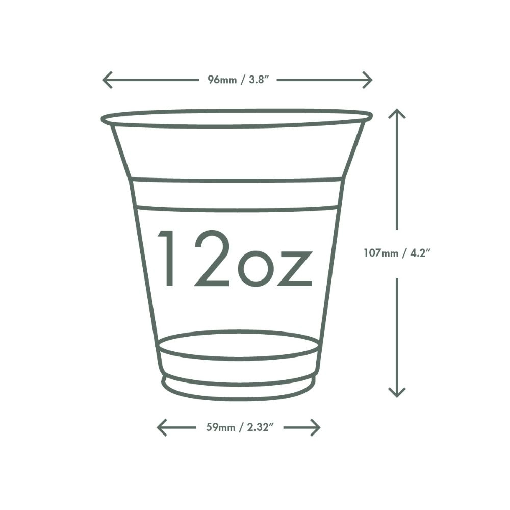Bicchieri PLA trasparente Premium per Smoothies 360ml - D96 - View1