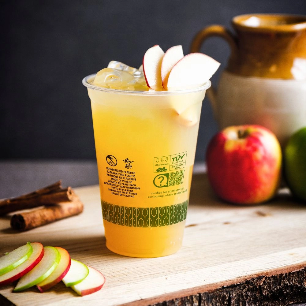 Bicchieri PLA trasparente Premium per Smoothies 500ml- D96 - View1