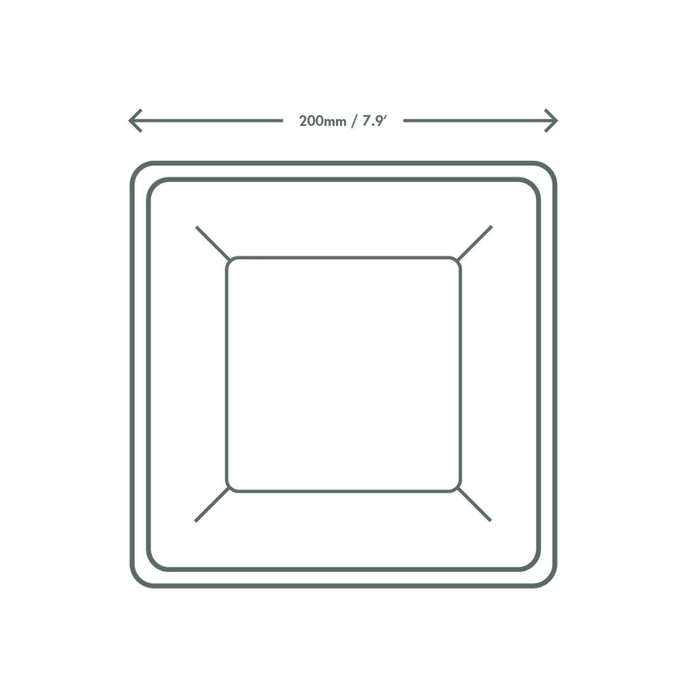 Piatti quadrati design SQUARE 20x20 cm - FINE SERIE - View2