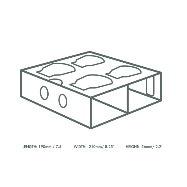 Vassoi portabicchieri in cartoncino 2-4 posti suddivisibile - View2