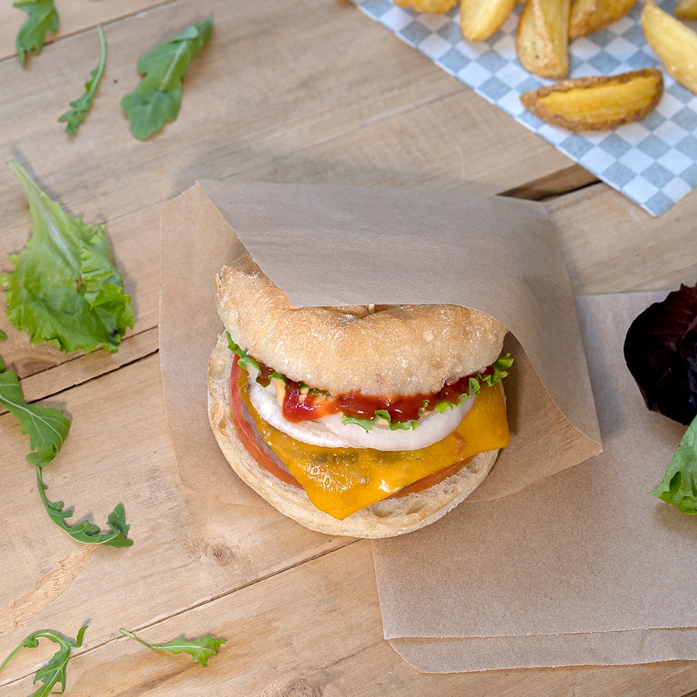 Sacchetti a tasca aperti su 2 lati in carta antiunto - 16X16,5cm - View2