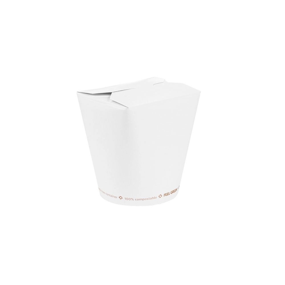 Noodle box contenitore asporto bianco - 650ml - Water based barrier - FINE SERIE - Main view