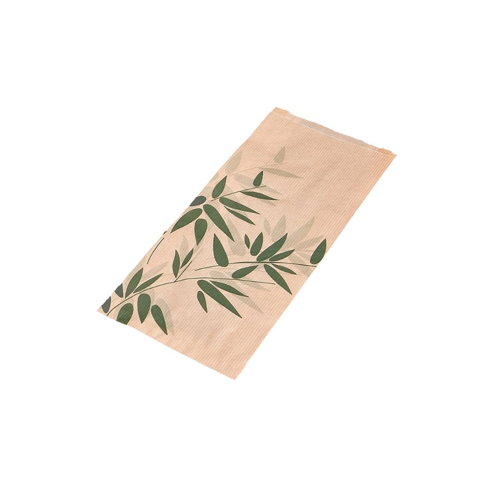 Sacchetto kraft per brioches e panini color avana - 14x7x26 cm - Main view