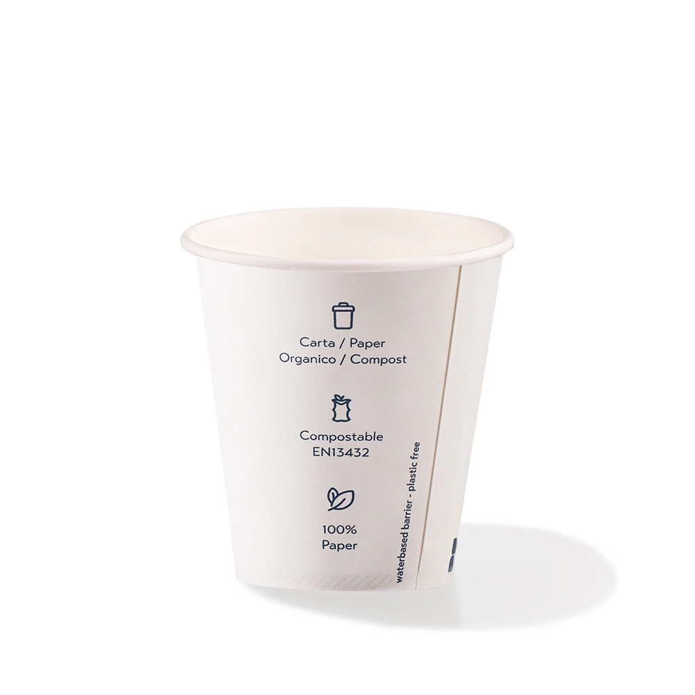 Bicchieri in cartoncino bio 120ml bianchi 'Eco to go BLU' Onlypaper - D62 - View1