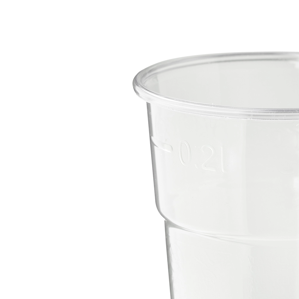 Bicchieri in PLA biodegradabili, tacca CE a 200ml (250ml raso) -D74 - PROMO - View1